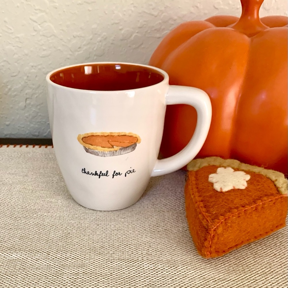 Rae Dunn  HTF Thankful For Pie🧡Coffee Mug
